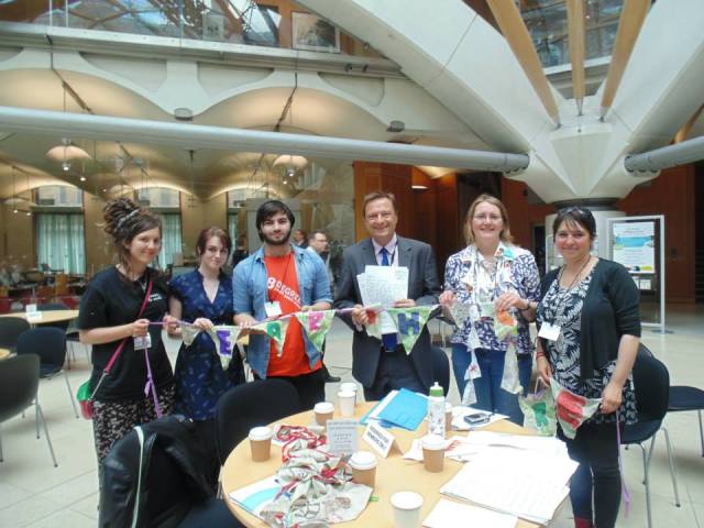 Jason McCartney meets Huddersfield Friends of the Earth at Climate Coalition lobby