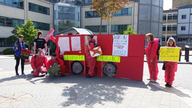Climate Emergency Fire Engine at Huddersfield University